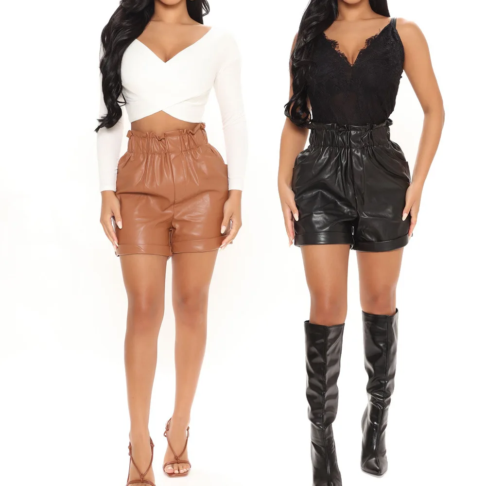 Leather Shorts for Women 2022 Spring Newest High-waisted A-line Thin Loose Wide-leg Shorts Black Brown Women's Leather Shorts
Leather Shorts for Women 2022 Spring Newest High-waisted A-line Thin Loose Wide-leg Shorts Black Brown Women's Leather Shorts