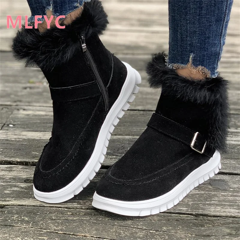 Fashion Women's Boots New Winter Thickened Short Boots Female Plush and Warm Flat Bottom Cotton Shoes Mujer
Fashion Women's Boots New Winter Thickened Short Boots Female Plush and Warm Flat Bottom Cotton Shoes Mujer