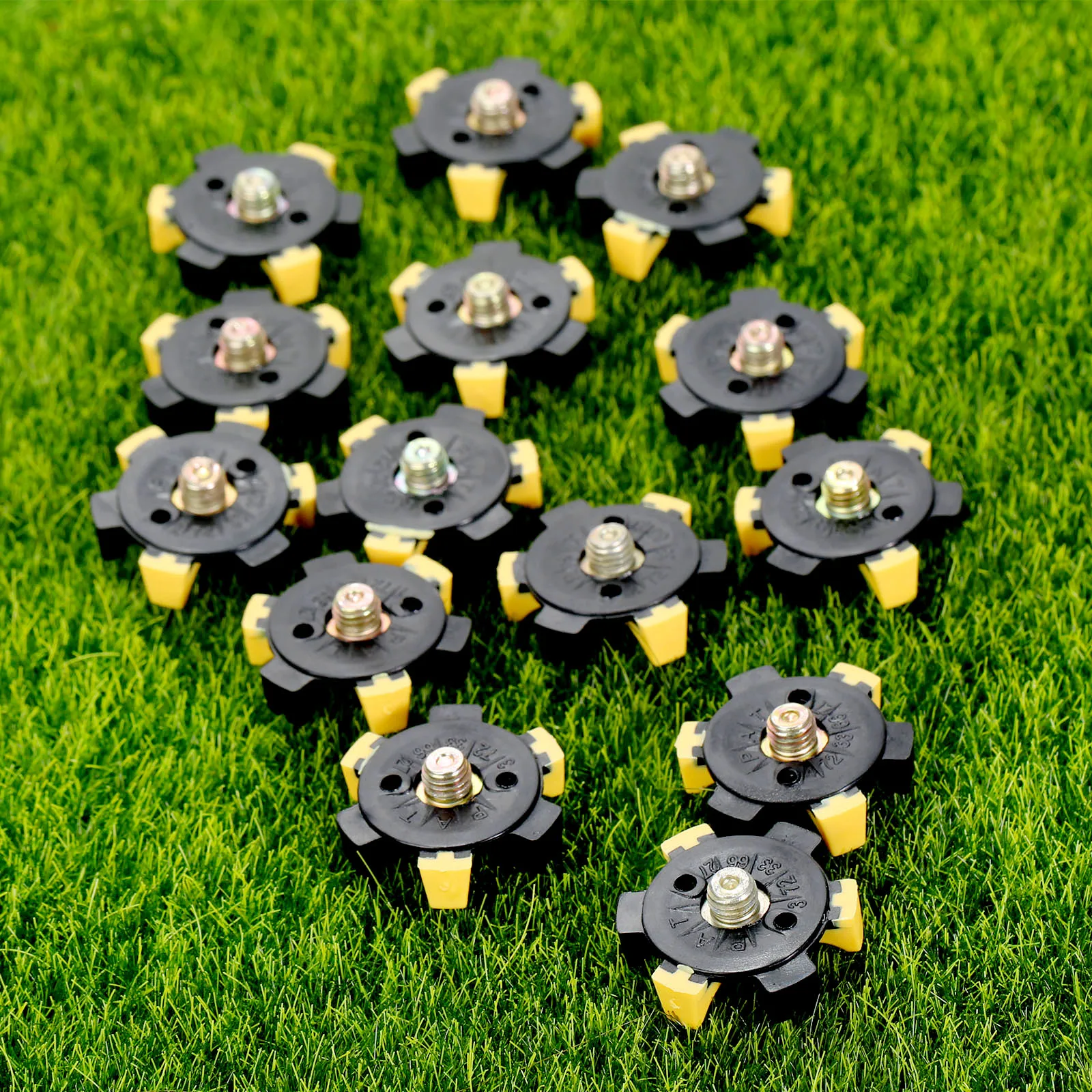 14Pcs TPR Golf Shoe Spikes Replacement Clamp Cleats Pins Fast Twist Turn Screw Studs Stinger Golf Accessories Golf Training Aids
14Pcs TPR Golf Shoe Spikes Replacement Clamp Cleats Pins Fast Twist Turn Screw Studs Stinger Golf Accessories Golf Training Aids
