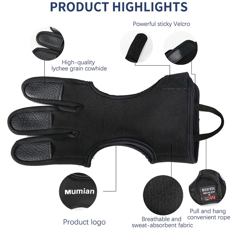 1 PCS Anti-Slip Breathable 3 Fingers Archery Gloves Archery Guard Hand Finger Protection Shooting Gloves for Left Right Hand
1 PCS Anti-Slip Breathable 3 Fingers Archery Gloves Archery Guard Hand Finger Protection Shooting Gloves for Left Right Hand