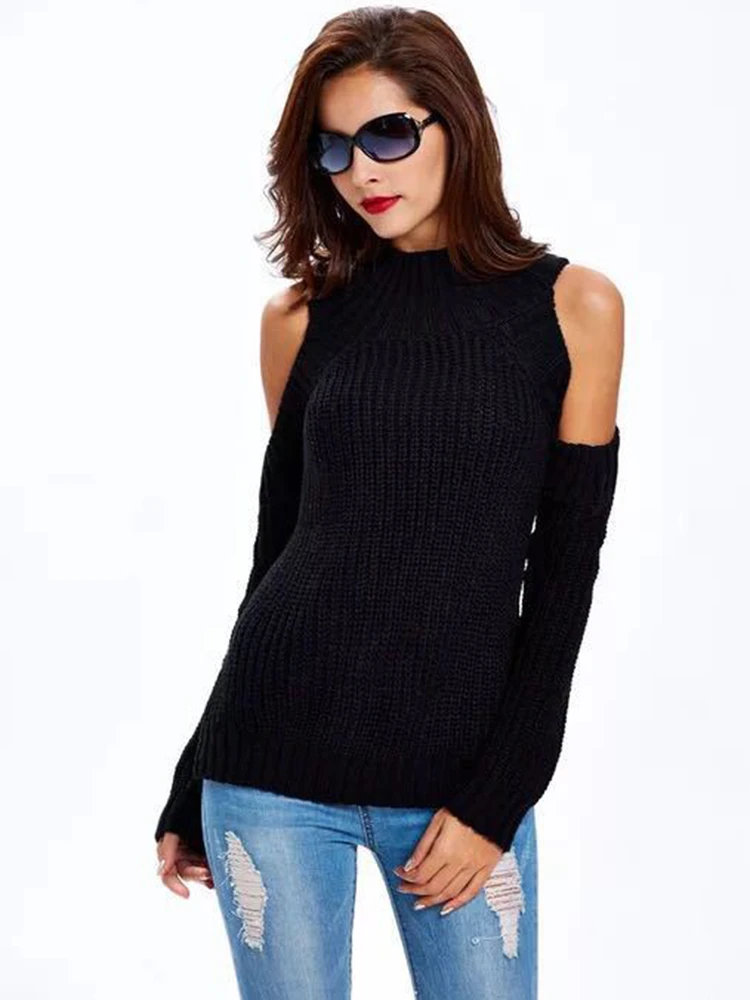 Women Sweater Off Shoulder Halter Turtleneck Sweater For Woman Knitted Pullover Sweaters Female Jumper V3960
Women Sweater Off Shoulder Halter Turtleneck Sweater For Woman Knitted Pullover Sweaters Female Jumper V3960