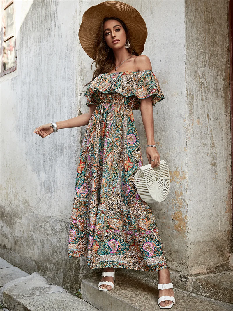 Floral one-shoulder sexy ladies dress 2022 summer European and American style cross-border new hot women's clothing
Floral one-shoulder sexy ladies dress 2022 summer European and American style cross-border new hot women's clothing