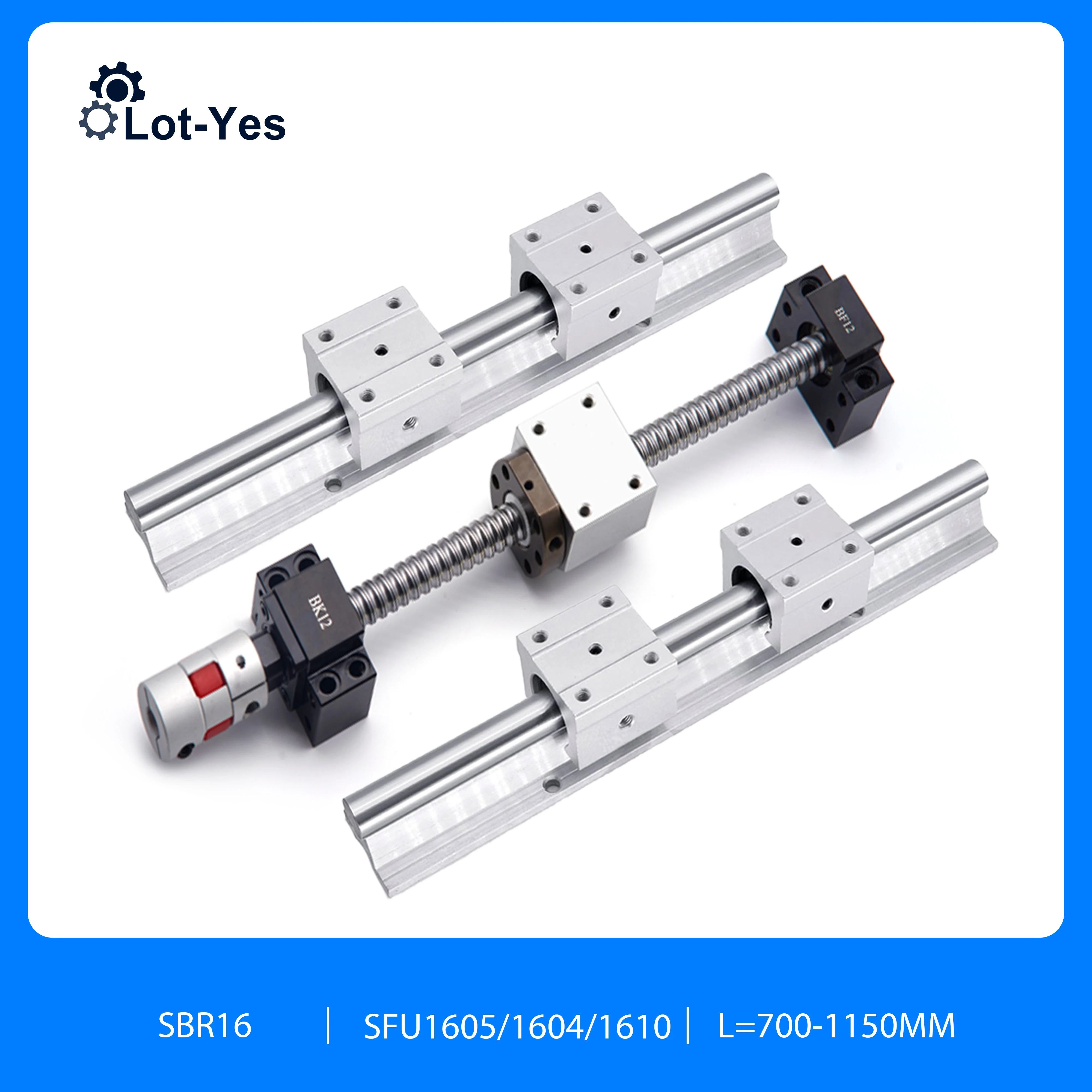 Шариковый винт SFU1605 SFU1610 SFU1604 700 - 1150 мм BK12 BF12 поддержка SBR16 линейная направляющая рельса SBR16UU скользящий блок
Шариковый винт SFU1605 SFU1610 SFU1604 700 - 1150 мм BK12 BF12 поддержка SBR16 линейная направляющая рельса SBR16UU скользящий блок