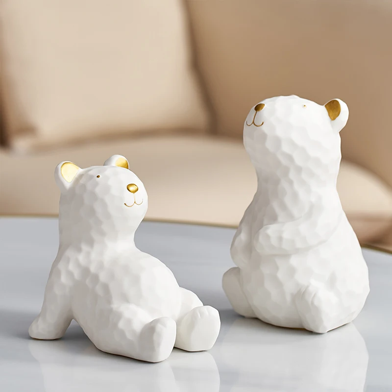 Nordic Home Decor Creative White Ceramic Bear Statue Miniature Figurines for Interior Kawaii Room Decor Desk Accessories Gift
Nordic Home Decor Creative White Ceramic Bear Statue Miniature Figurines for Interior Kawaii Room Decor Desk Accessories Gift