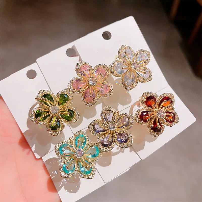 Colorful Crystal Big Flower Statement Rings For Women Personality New Creative Fashion Charming Open Ring
Colorful Crystal Big Flower Statement Rings For Women Personality New Creative Fashion Charming Open Ring