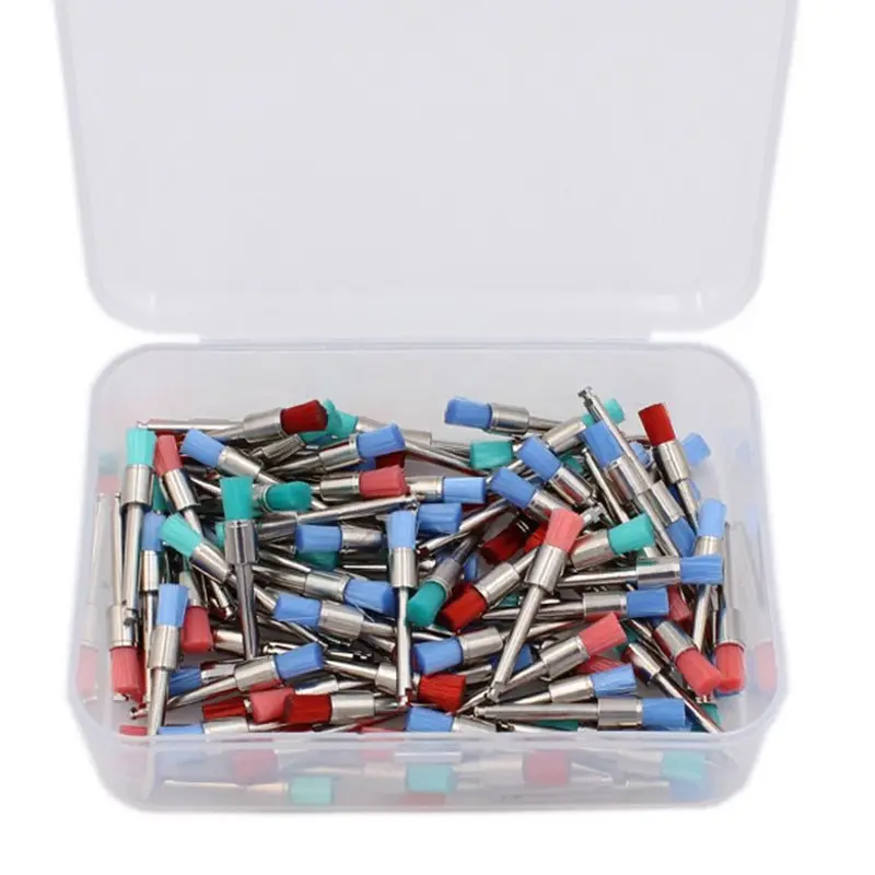 100pcs Colorful Nylon Flat Head Latch Dental Polishing Brush Polisher Prophy Brushes for Contra Angle Machine Polishing Teeth
100pcs Colorful Nylon Flat Head Latch Dental Polishing Brush Polisher Prophy Brushes for Contra Angle Machine Polishing Teeth