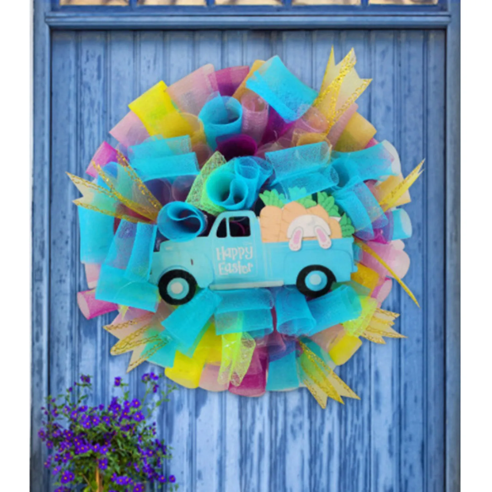 Bunny Wreath Farmhouse Bunny Butt Carrot Truck Rainbow Wreath Pendant Garland Decoration Outdoor Indoor Spring Wreath For Table 
Bunny Wreath Farmhouse Bunny Butt Carrot Truck Rainbow Wreath Pendant Garland Decoration Outdoor Indoor Spring Wreath For Table