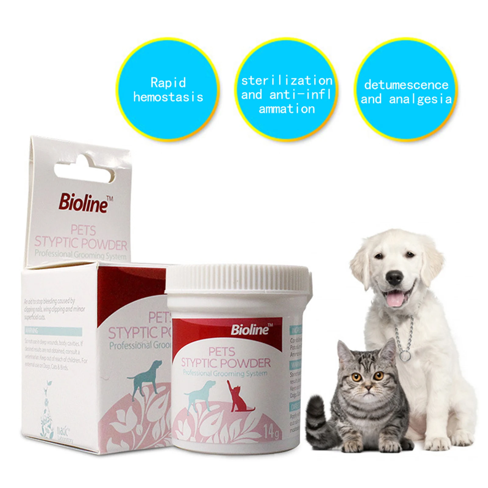 14g/Bottle Styptic Powder Safe For Dogs And Cats Blood Stopper Puppy Home Pet Profession Aids Supplies
14g/Bottle Styptic Powder Safe For Dogs And Cats Blood Stopper Puppy Home Pet Profession Aids Supplies