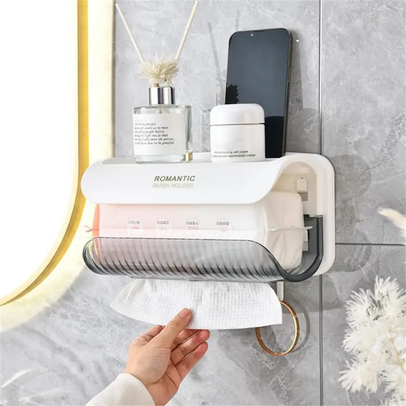 Tissue Toilet Paper Holder Water Proof Tissue Storage Box No Punching Punch-free Paper Box Bathroom Products Residential
Tissue Toilet Paper Holder Water Proof Tissue Storage Box No Punching Punch-free Paper Box Bathroom Products Residential