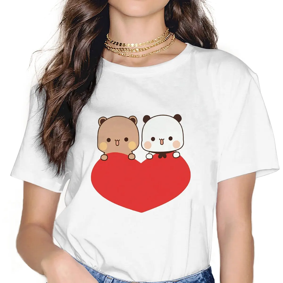 Cute Women's T Shirt Milk and Mocha Bubu Dudu Ladies Tees Harajuku Polyester Tops Graphic Tshirt y2k Hipster
Cute Women's T Shirt Milk and Mocha Bubu Dudu Ladies Tees Harajuku Polyester Tops Graphic Tshirt y2k Hipster