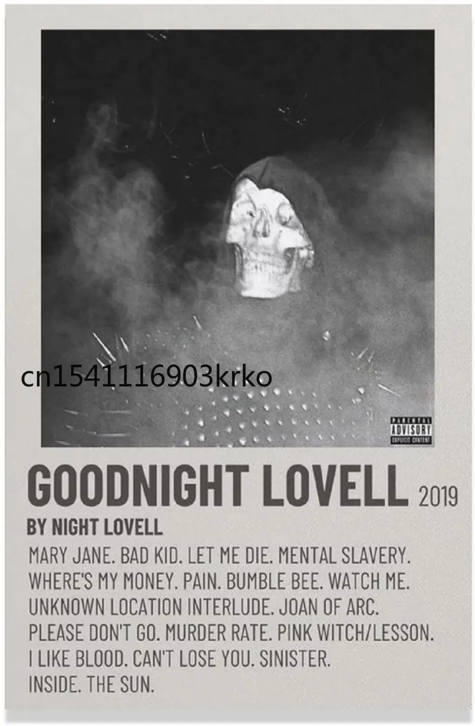 NIGHT LOVELL GOODNIGHT LOVELL 2019 Canvas Poster Wall Art Decor Print Picture Paintings for Living Room Bedroom Decoration
NIGHT LOVELL GOODNIGHT LOVELL 2019 Canvas Poster Wall Art Decor Print Picture Paintings for Living Room Bedroom Decoration