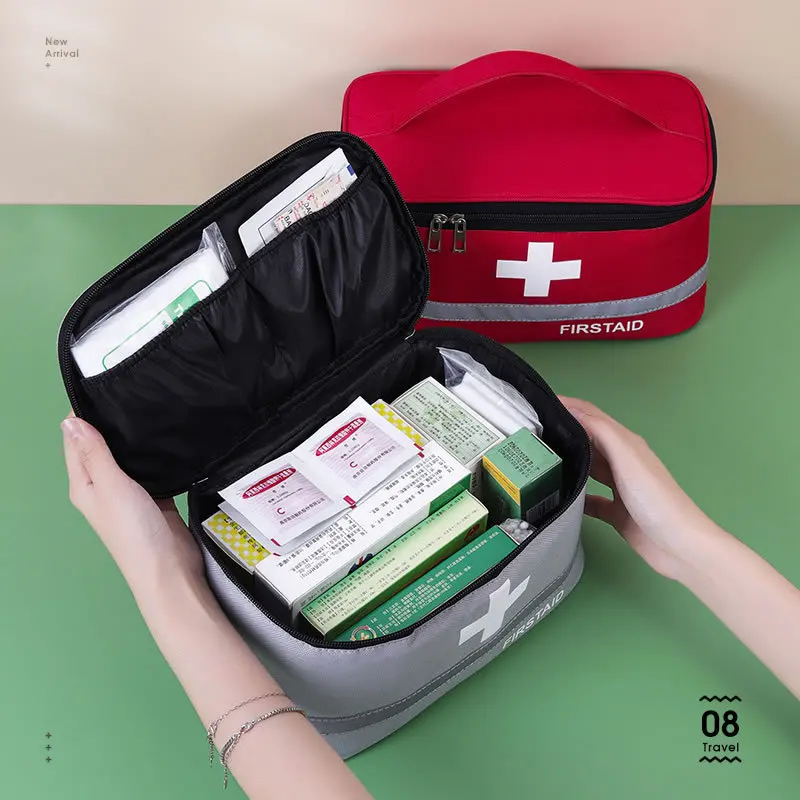 

First Aid Kit Medicine Storage Bag Portable Outdoor Rescue Bag Household Children's Large Capacity Medical Kit Storage Organizer