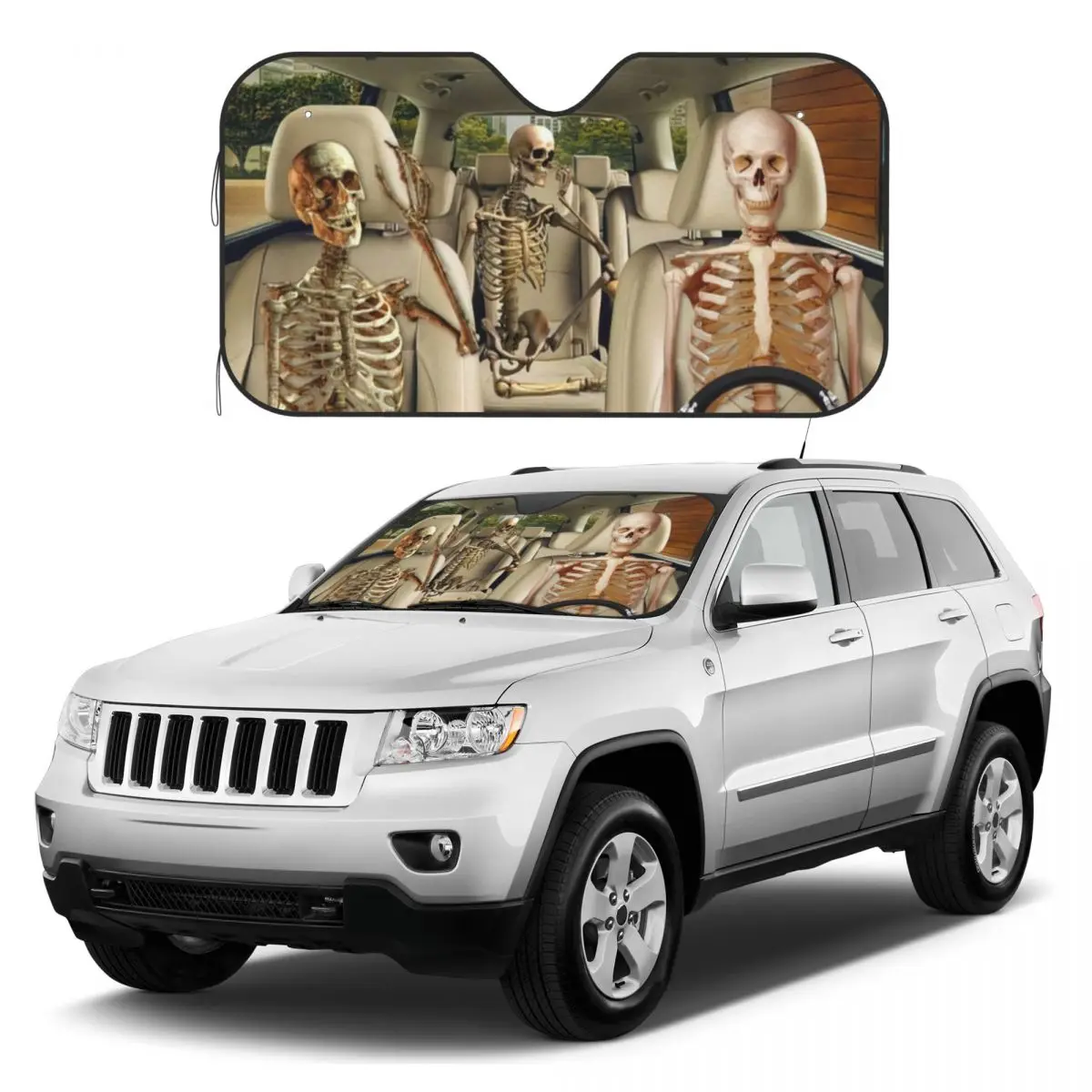 Funny Skeleton Skull Car Windshield Sunshade Foldable Horror Skull Auto Front Window Sunshield SUV Trucks Vehicle Block UV Rays
Funny Skeleton Skull Car Windshield Sunshade Foldable Horror Skull Auto Front Window Sunshield SUV Trucks Vehicle Block UV Rays