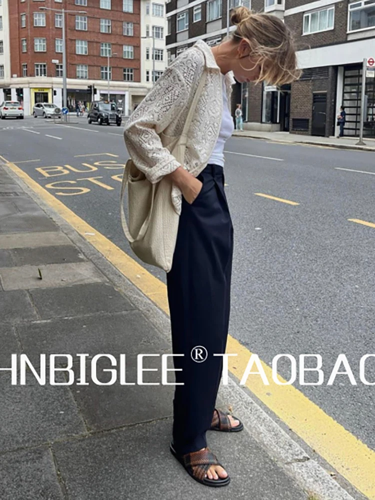 High Quality Summer Women Fashion Runway Designer High Waist Pockets Solid Color Print Casual Wool Long Pants
High Quality Summer Women Fashion Runway Designer High Waist Pockets Solid Color Print Casual Wool Long Pants