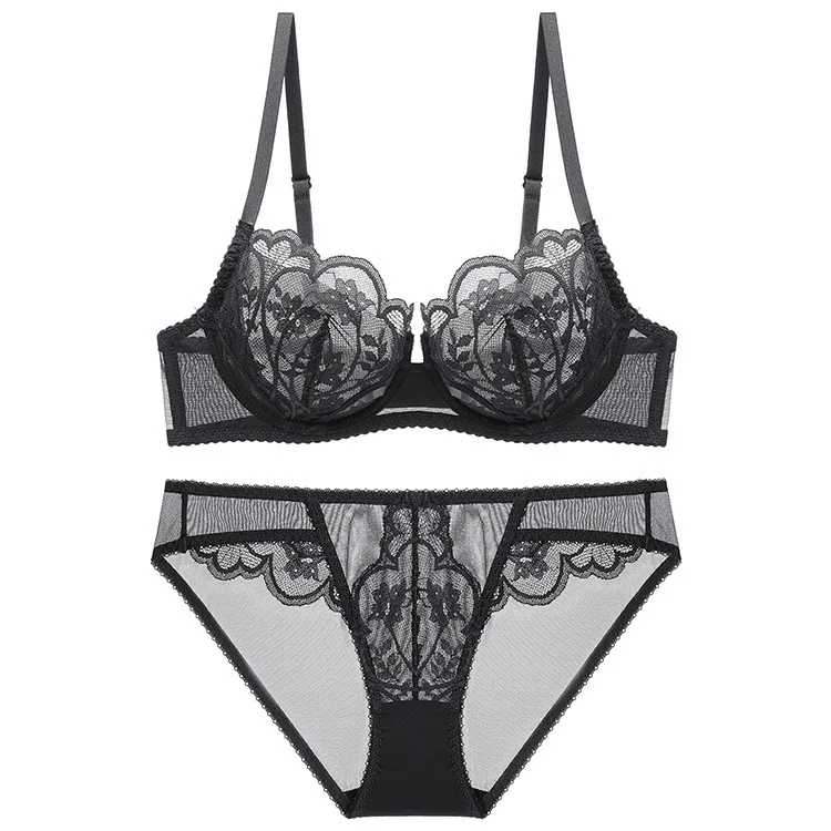 French Lingerie Sexy Women's Underwear Set Push Up Brassiere Lace Embroidery Bra Panty Sets Wedding White Thin Underwear
French Lingerie Sexy Women's Underwear Set Push Up Brassiere Lace Embroidery Bra Panty Sets Wedding White Thin Underwear