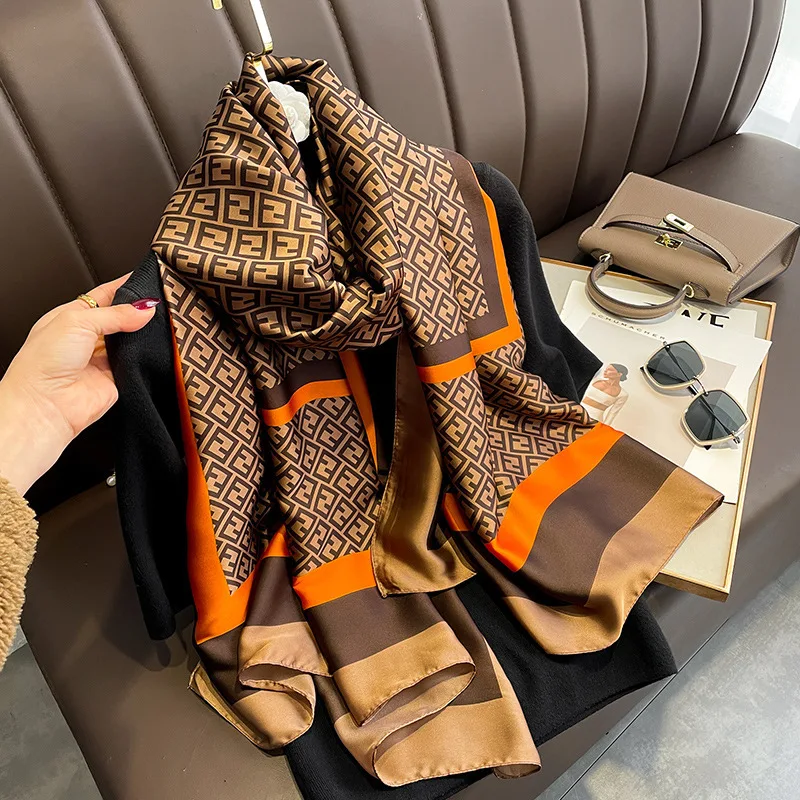 90*180cm Luxury Brand Summer Silk Scarf Women Fashion Quality Soft Scarves Female Shawls Foulard Bandana Beach Cover-ups Wraps
90*180cm Luxury Brand Summer Silk Scarf Women Fashion Quality Soft Scarves Female Shawls Foulard Bandana Beach Cover-ups Wraps