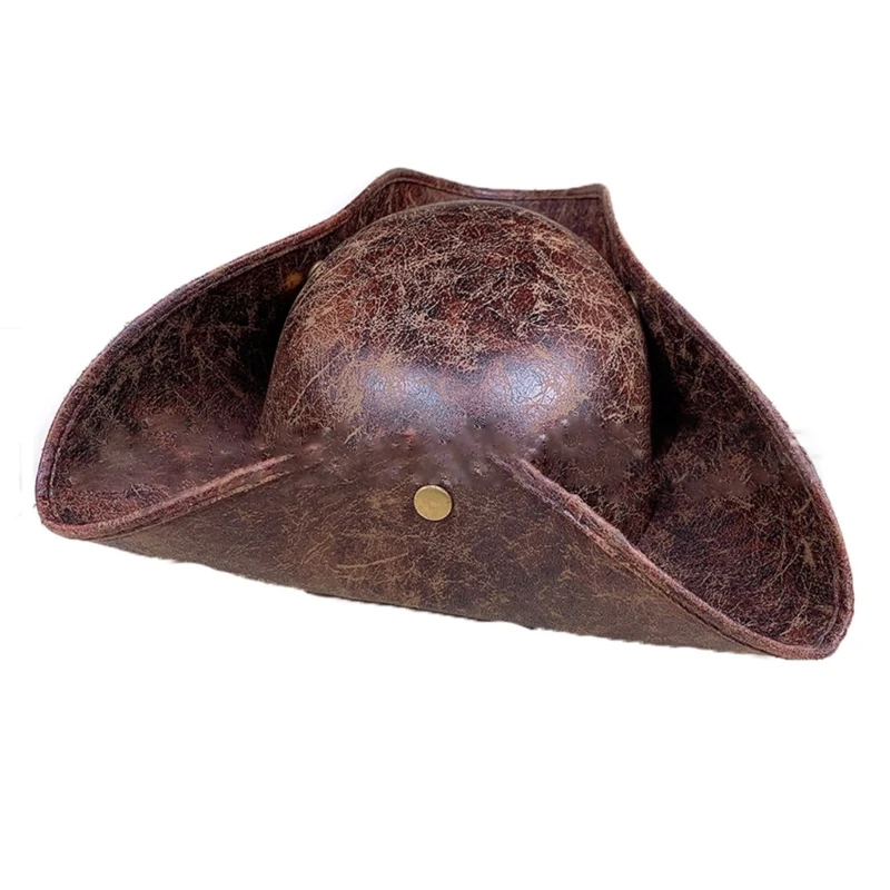 Vintage Pirate Hat Women Men Ladies Tricorn Cowboy Hats Halloween Faux Leather Cosplay Bonnet Men's Cosplay Hat
Vintage Pirate Hat Women Men Ladies Tricorn Cowboy Hats Halloween Faux Leather Cosplay Bonnet Men's Cosplay Hat
