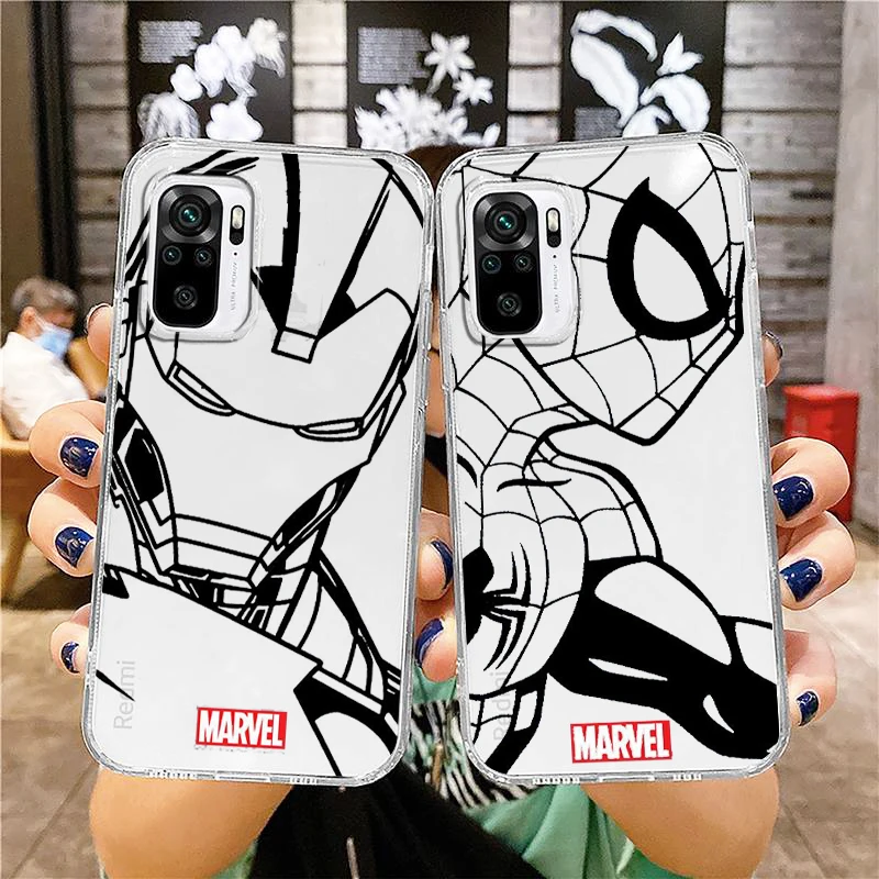 Iron Man Spiderman Venom Phone Case For Xiaomi Redmi Note 11E 11S 11 11T 10 10S 9 9T 9S 8 8T Pro Plus 5G 7 5 Transparent TPU
Iron Man Spiderman Venom Phone Case For Xiaomi Redmi Note 11E 11S 11 11T 10 10S 9 9T 9S 8 8T Pro Plus 5G 7 5 Transparent TPU
