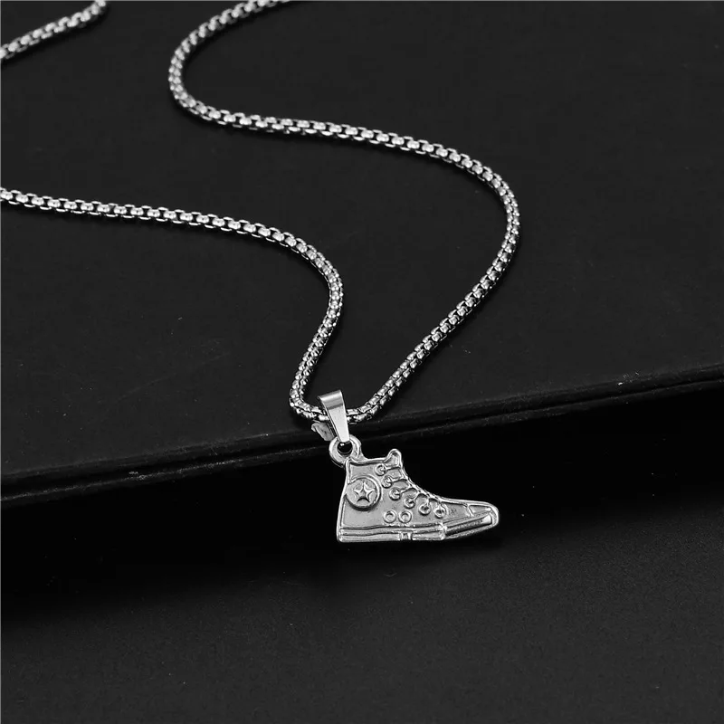 New 304 Stainless Steel Craft Shoe Shape Necklace Trend Hip-hop Necklace For Men And Women Jewelry Pendant Gifts
New 304 Stainless Steel Craft Shoe Shape Necklace Trend Hip-hop Necklace For Men And Women Jewelry Pendant Gifts