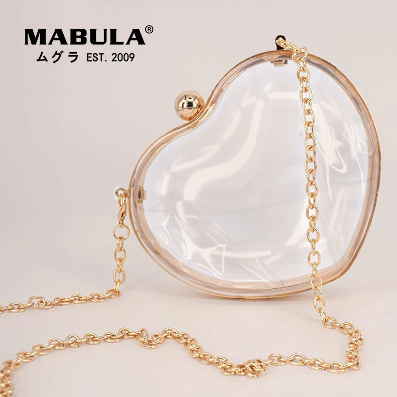 MABULA Heart Shape Transparent Clear Jelly Tote Evening Purses for Women Eco Friendly Acrylic Shoulder Bag for Party Travel
MABULA Heart Shape Transparent Clear Jelly Tote Evening Purses for Women Eco Friendly Acrylic Shoulder Bag for Party Travel