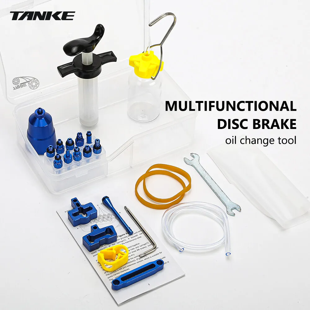 TANKE For SHIMANO/SRAM Hydraulic Disc Brake Bleed Kit Mineral Oil Change Tool Serie MTB Road Bike Multifunctional Brakes Tools
TANKE For SHIMANO/SRAM Hydraulic Disc Brake Bleed Kit Mineral Oil Change Tool Serie MTB Road Bike Multifunctional Brakes Tools