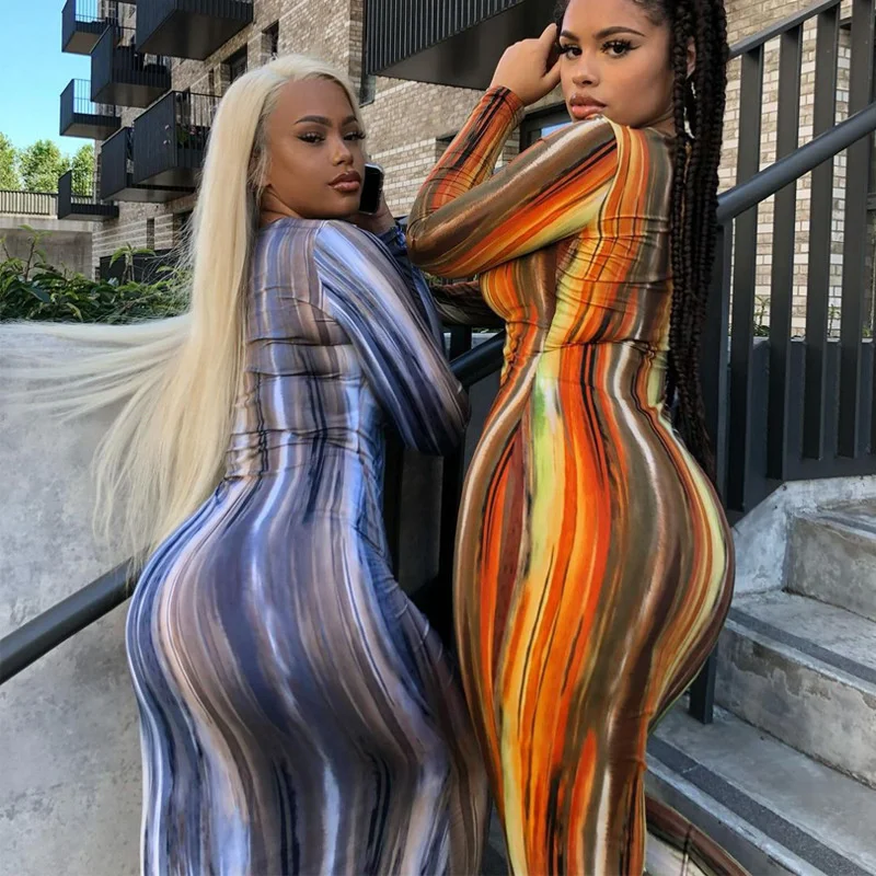 2023 Fashion Long Sleeve Dress Women Tie Dye Print Maxi Dress Stripe Sexy V-Neck Bodycon Dresses For Woman Clothes Vestido De Fe
2023 Fashion Long Sleeve Dress Women Tie Dye Print Maxi Dress Stripe Sexy V-Neck Bodycon Dresses For Woman Clothes Vestido De Fe