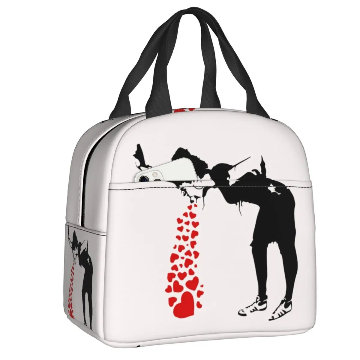 Banksy Lovesick Grafitti Insulated Lunch Tote Bag for Women Thermal Cooler Bento Box Outdoor Camping Travel Picnic Food Bags
Banksy Lovesick Grafitti Insulated Lunch Tote Bag for Women Thermal Cooler Bento Box Outdoor Camping Travel Picnic Food Bags