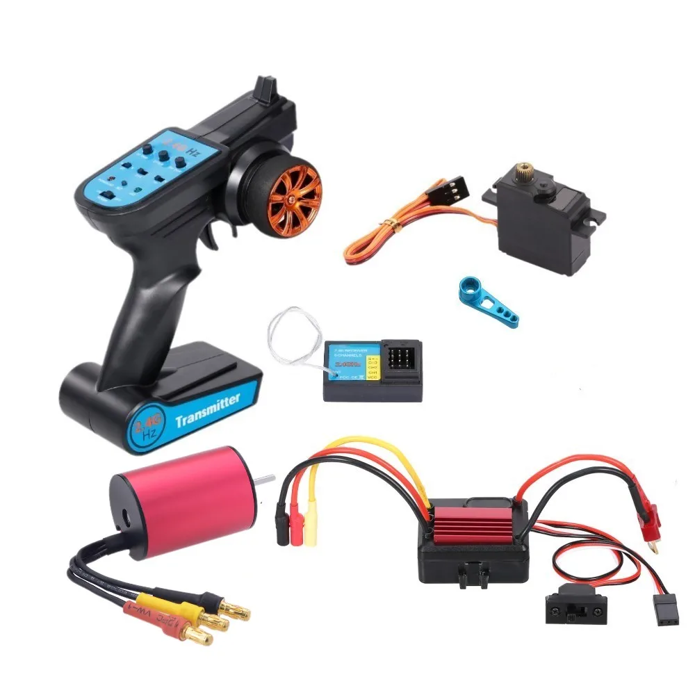 1/16 1/18 RC Car 2.4G 3CH Remote Control Set & Brushless Motor ESC & Steering Servo &ocker Arm For WLtoys HSP A959 A979 A959-B
1/16 1/18 RC Car 2.4G 3CH Remote Control Set & Brushless Motor ESC & Steering Servo &ocker Arm For WLtoys HSP A959 A979 A959-B