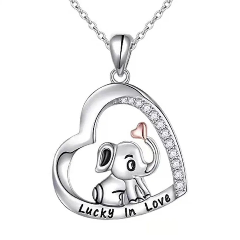 Kpop Lucky Animal Elephant Pendant Neckace for Women Girl Heart Shaped Neck Chain Jewelry Gift for Thanksgiving Day Mother's Day
Kpop Lucky Animal Elephant Pendant Neckace for Women Girl Heart Shaped Neck Chain Jewelry Gift for Thanksgiving Day Mother's Day