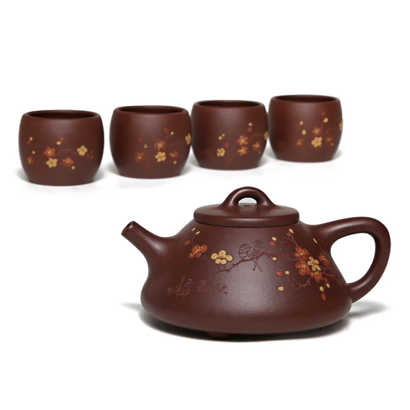 Shipiao Teapot Purple Clay Teapot Raw Ore Purple Clay Hand Painting Plum Blossom Teapot Set Purple Clay Teapot
Shipiao Teapot Purple Clay Teapot Raw Ore Purple Clay Hand Painting Plum Blossom Teapot Set Purple Clay Teapot