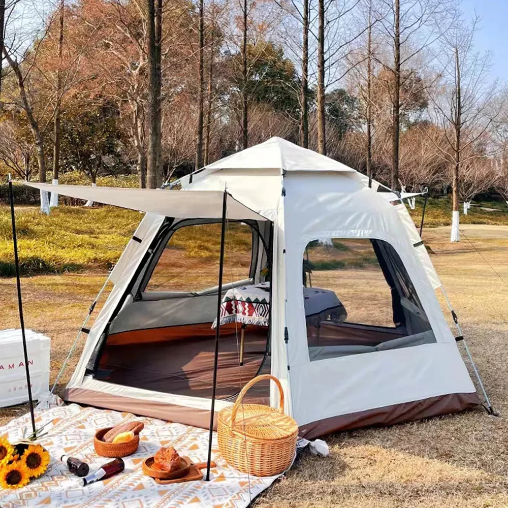 Outdoor Camping Multi-person Tent Automatic Simple Quick-open Shed Ventilation Camping Rain-proof Shade Picnic Outing Supplies
Outdoor Camping Multi-person Tent Automatic Simple Quick-open Shed Ventilation Camping Rain-proof Shade Picnic Outing Supplies