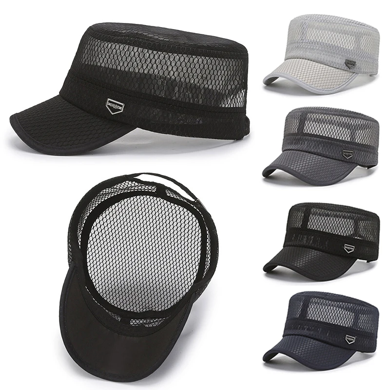 Adjustable Outdoor Sun Hats Mesh Baseball Cap Casual Flat Breathable Hat Men Male Summer Streetwear Trucker Cap Flat-top Net Hat
Adjustable Outdoor Sun Hats Mesh Baseball Cap Casual Flat Breathable Hat Men Male Summer Streetwear Trucker Cap Flat-top Net Hat