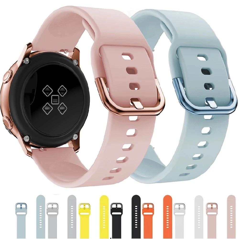 18mm 20mm 22mm Silicone Strap For Samsung Galaxy watch 46 42mm Gear S3 Active2 Active1 Huawei watch strap Amazfit BIP Wristband
18mm 20mm 22mm Silicone Strap For Samsung Galaxy watch 46 42mm Gear S3 Active2 Active1 Huawei watch strap Amazfit BIP Wristband