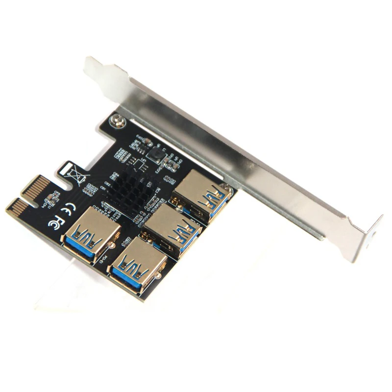 PCIE 1 to 4 PCIE Riser Card PCI Express Multiplier External 4 PCI-E Slot Adapter USB 3.0 PCIe Converter for Bitcoin Miner Mining
PCIE 1 to 4 PCIE Riser Card PCI Express Multiplier External 4 PCI-E Slot Adapter USB 3.0 PCIe Converter for Bitcoin Miner Mining