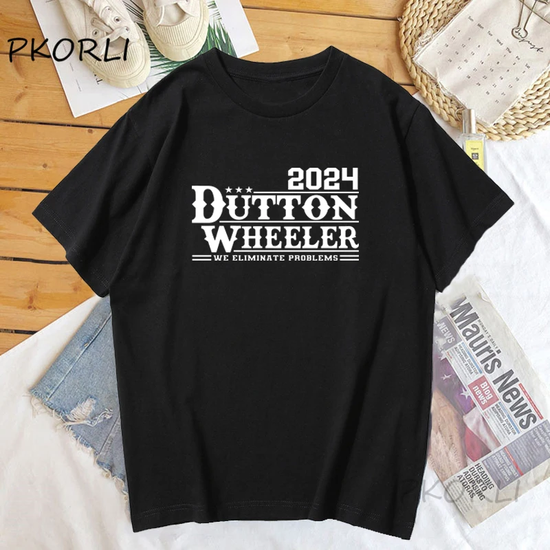 Dutton Wheeler 2024 T-Shirt Woman Yellowstone Dutton for President Rip Beth Dutton Ranch T Shirt Women Tops with Short Sleeve
Dutton Wheeler 2024 T-Shirt Woman Yellowstone Dutton for President Rip Beth Dutton Ranch T Shirt Women Tops with Short Sleeve