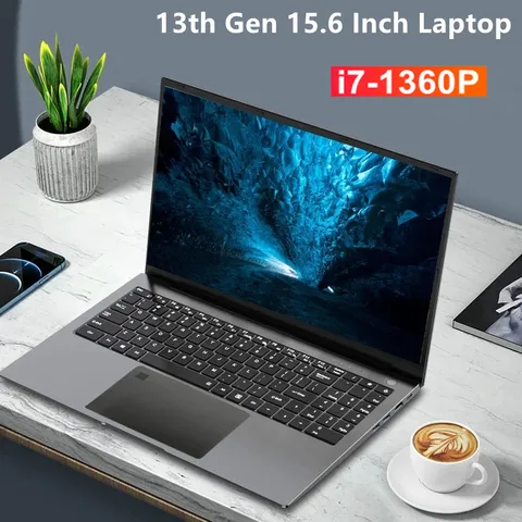 Игровой ноутбук 13-го поколения i7 1360P 1260P 15,6 дюймов IPS FHD NVMe отпечаток пальца офисный ноутбук ультрабук компьютер Windows 11 WiFi