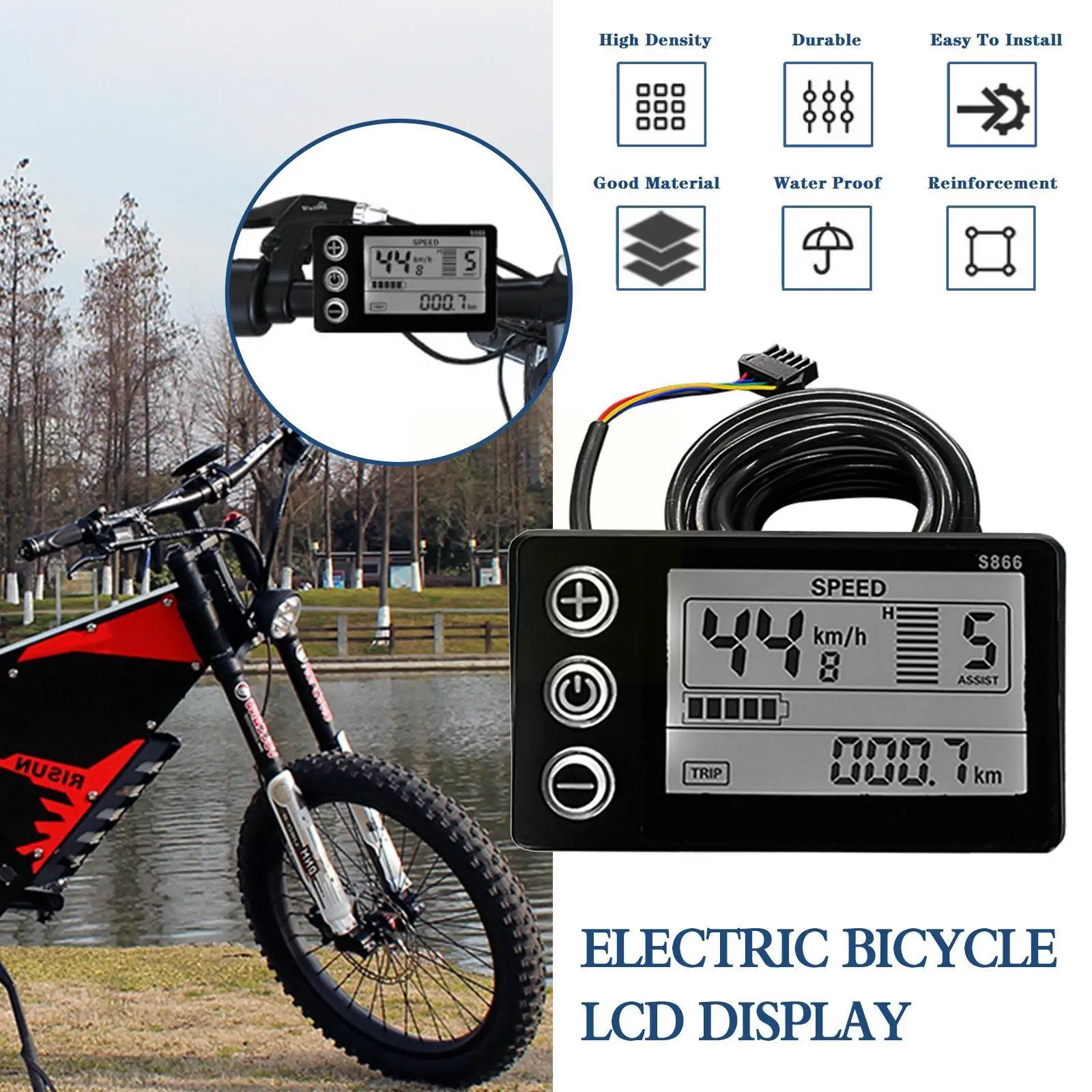 Electric Bicycle Display 24v/36v/48v Sm Connector Lcd Display S866 Controller Panel Dashboard For Electric Bicycle Ebike Z2s1
Electric Bicycle Display 24v/36v/48v Sm Connector Lcd Display S866 Controller Panel Dashboard For Electric Bicycle Ebike Z2s1