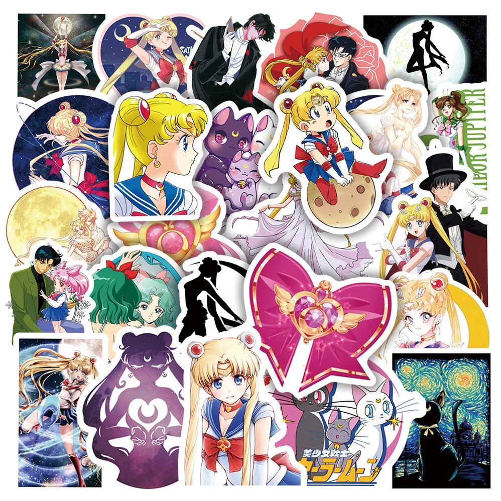 50pcs Japanese Anime Beautiful Sailor Moon Graffiti Water Cup Luggage Refrigerator Notebook Waterproof Decorative Stickers
50pcs Japanese Anime Beautiful Sailor Moon Graffiti Water Cup Luggage Refrigerator Notebook Waterproof Decorative Stickers