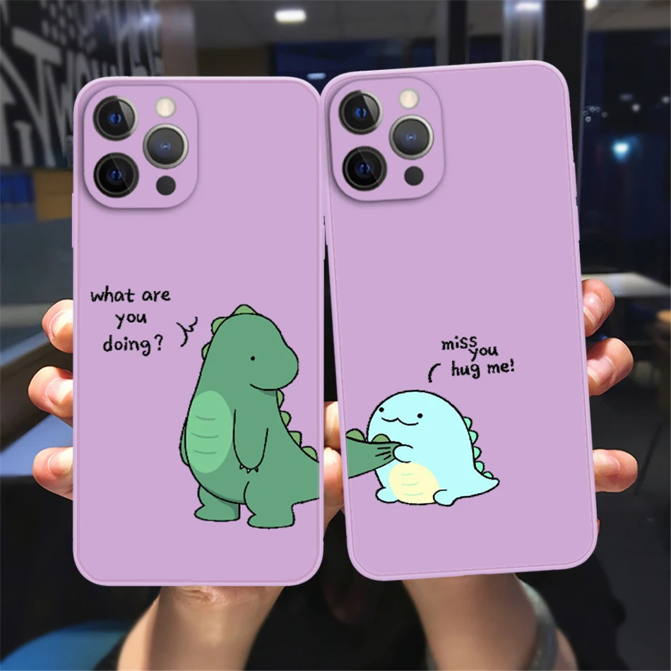 Catoon Cute Couples Dinosaur Phone Case For iPhone 13 12 11 14 Pro Max XSMax XR X 8 14Plus purple Silicon Soft Bumper Back Cover
Catoon Cute Couples Dinosaur Phone Case For iPhone 13 12 11 14 Pro Max XSMax XR X 8 14Plus purple Silicon Soft Bumper Back Cover