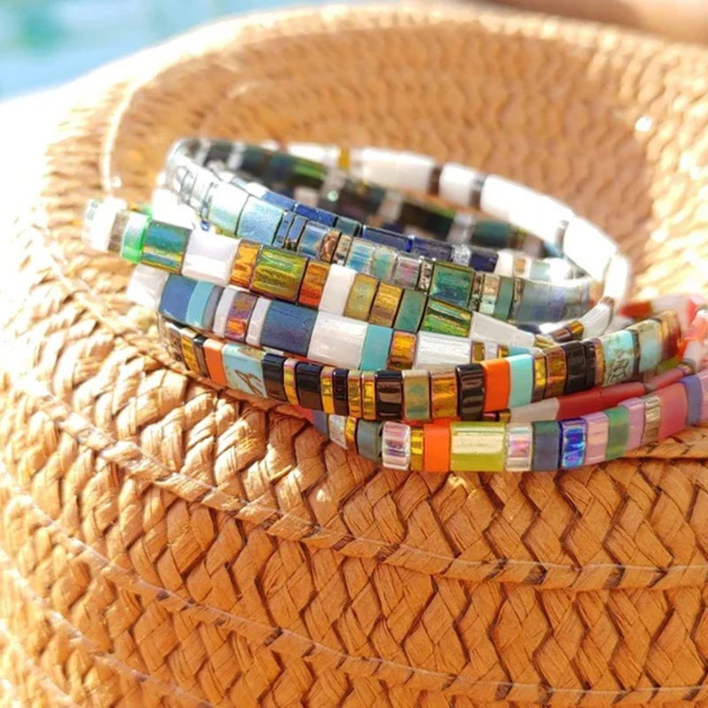 YUOKIAA Luxury Tila Beads Bracelets Fashion Jewelry Handmade Miyuki Summer Beach Stretch Bracelet for Women Girl Wholeasale 2022
YUOKIAA Luxury Tila Beads Bracelets Fashion Jewelry Handmade Miyuki Summer Beach Stretch Bracelet for Women Girl Wholeasale 2022