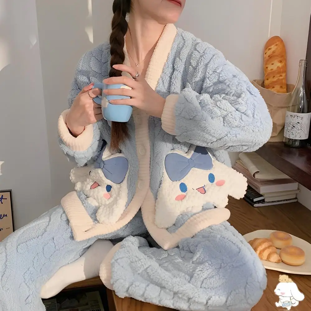 Sanrio Pachacco Cinnamoroll Plush Sleepwear Pompompurin Winter Comfortable Warm Household Clothes Cute Soft Coral Velvet Pajamas
Sanrio Pachacco Cinnamoroll Plush Sleepwear Pompompurin Winter Comfortable Warm Household Clothes Cute Soft Coral Velvet Pajamas