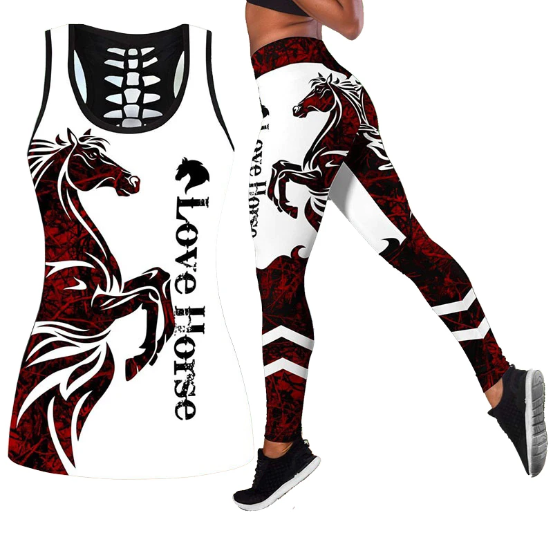 Love Horse 3D All Over Printed Combo Tank + Legging Yoga Pants and Hollow Tank Womens Sport Vest Suits Leisure Suits
Love Horse 3D All Over Printed Combo Tank + Legging Yoga Pants and Hollow Tank Womens Sport Vest Suits Leisure Suits