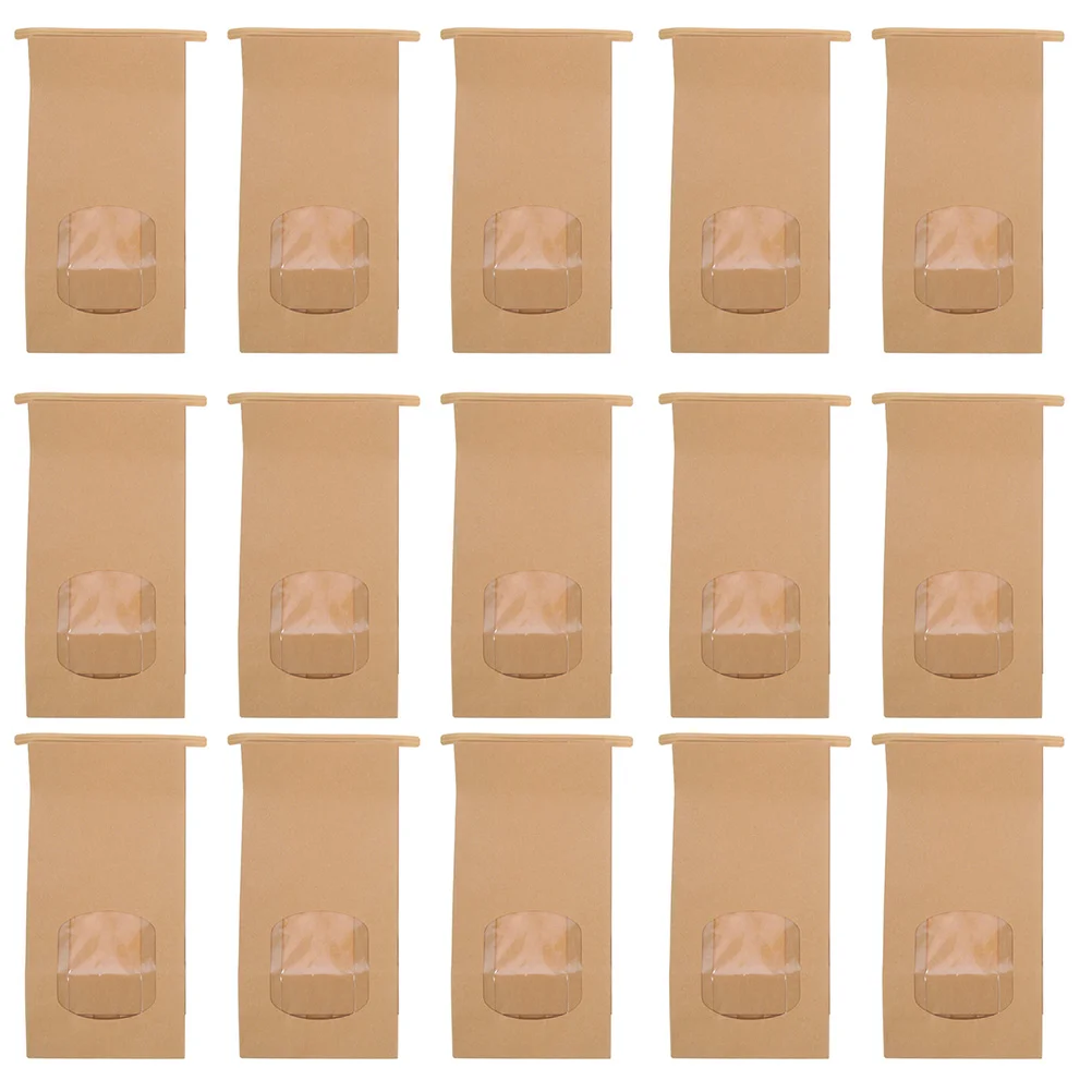 

50 Pcs Baking Paper Bag Pastry Bags Snacks Cookie Homemade Cookies Bread Packing Kraft Small Candy Sandwich Window