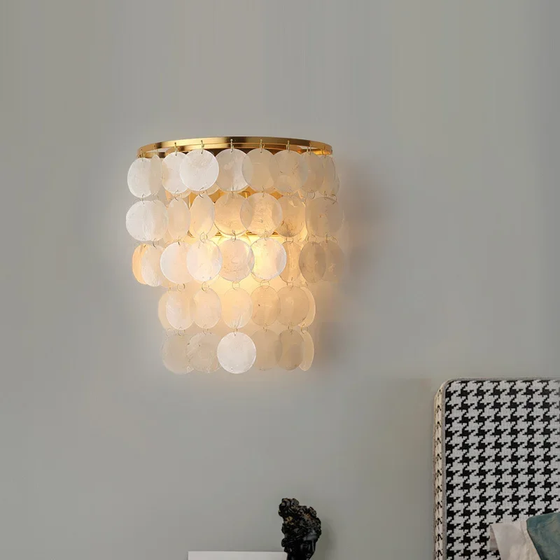 Cross-Border Nordic Bedroom Bedside Wall Lamp Bedroom Cozy Girl Modern Simple Shell Aisle Light Living Room Back Light
Cross-Border Nordic Bedroom Bedside Wall Lamp Bedroom Cozy Girl Modern Simple Shell Aisle Light Living Room Back Light
