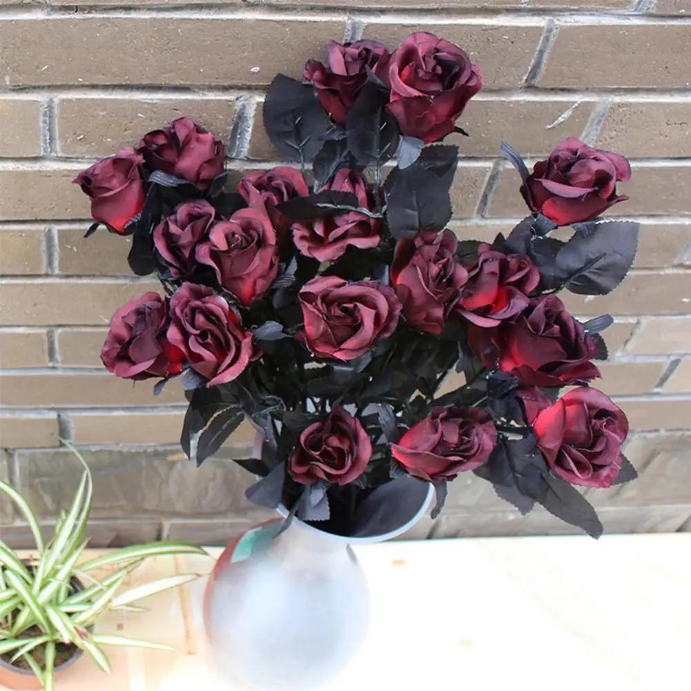 62cm Black Artificial Rose Flower For Wedding Car Decoration Valentine's Day Gift Diy Rose Bear Black Imitation Rose C1r2
62cm Black Artificial Rose Flower For Wedding Car Decoration Valentine's Day Gift Diy Rose Bear Black Imitation Rose C1r2