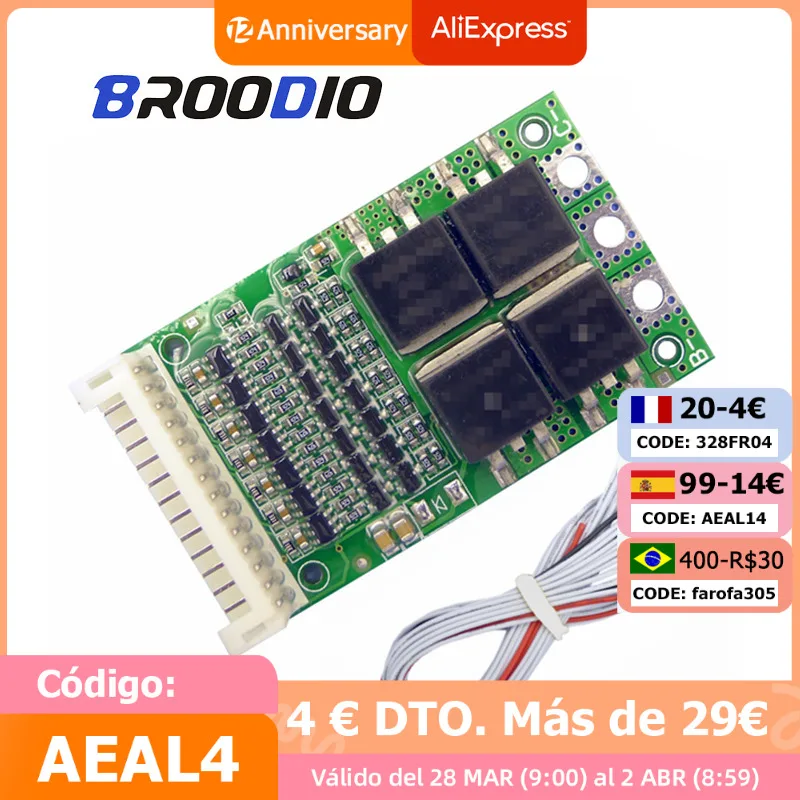 BMS 6S 7S 8S 9S 10S 11S 12S 13S 4.2V 25A Adjustable BMS Lithium Li-ion 18650 Battery Pack Protection Balancer Equalizer Board
BMS 6S 7S 8S 9S 10S 11S 12S 13S 4.2V 25A Adjustable BMS Lithium Li-ion 18650 Battery Pack Protection Balancer Equalizer Board