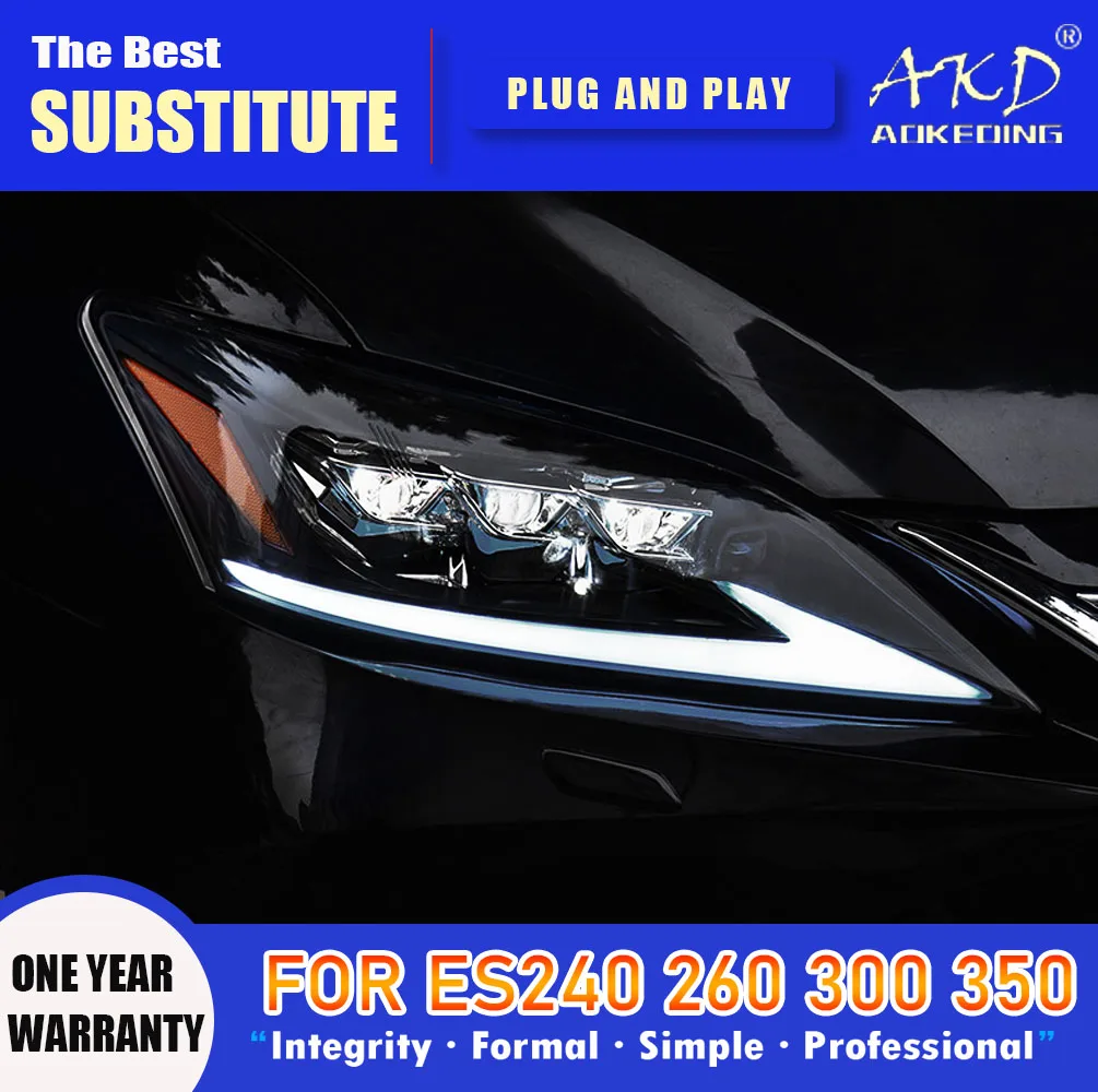 AKD Head Lamp for Lexus ES300 LED Headlight 2006-2012 Headlights ES240 ES326 DRL Turn Signal High Beam Angel Eye Projector Lens
AKD Head Lamp for Lexus ES300 LED Headlight 2006-2012 Headlights ES240 ES326 DRL Turn Signal High Beam Angel Eye Projector Lens