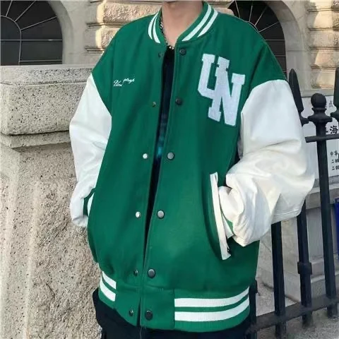 2022 New Temperament Retro Stitching Eagle hip-hop Embroidery Baseball Jacket Women Street Style Loose Baseball Uniform coat
2022 New Temperament Retro Stitching Eagle hip-hop Embroidery Baseball Jacket Women Street Style Loose Baseball Uniform coat