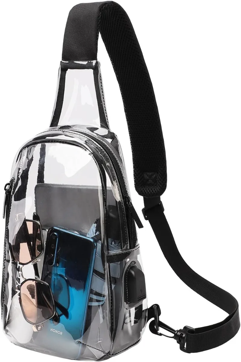Clear Sling Bag Stadium Approved Transparent Bag Crossbody Casual Shoulder Chest Bag for Men Women
Clear Sling Bag Stadium Approved Transparent Bag Crossbody Casual Shoulder Chest Bag for Men Women