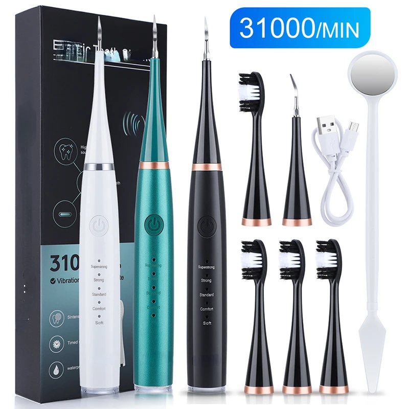 Tartar Remover Ultrasonic Tooth Cleaner Teeth Whiten Scaler USB Toothbrush Dental Stone Removal Irrigators
Tartar Remover Ultrasonic Tooth Cleaner Teeth Whiten Scaler USB Toothbrush Dental Stone Removal Irrigators